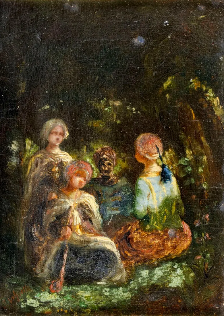 J Vilpelle (France,19C) oil painting antique