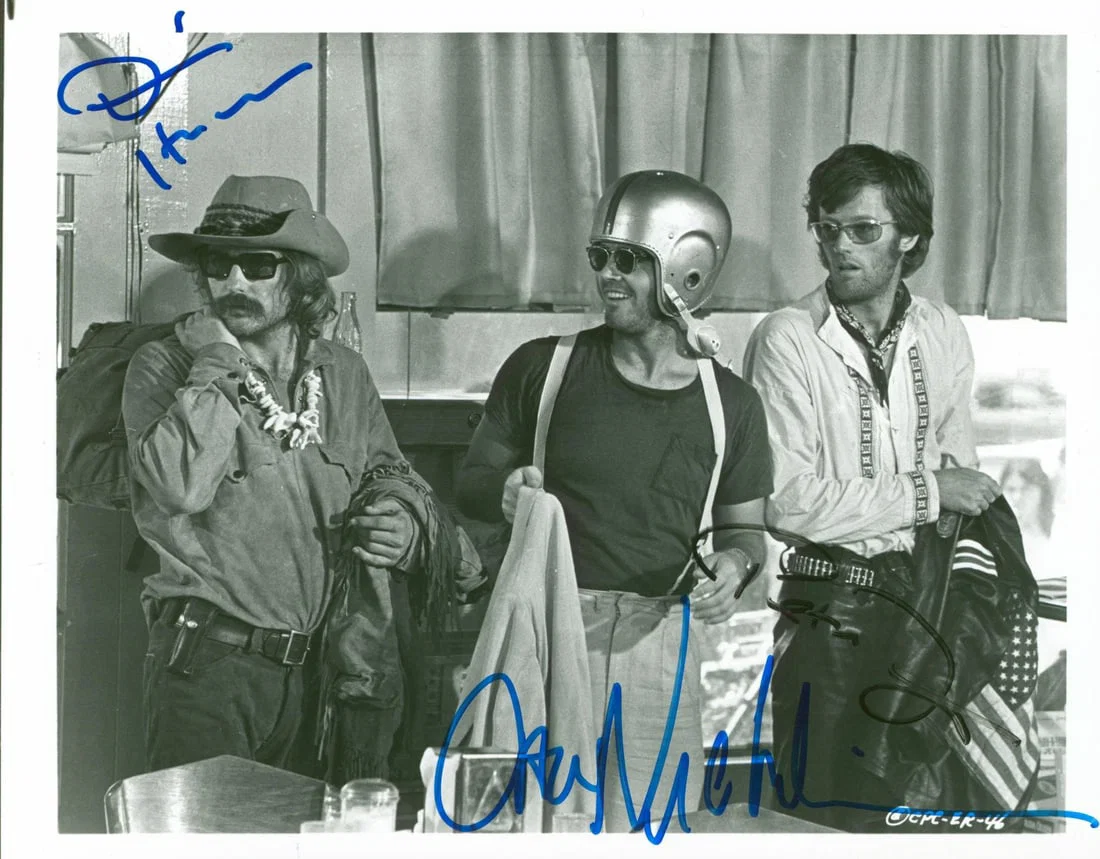 Jack Nicholson Fonda Hopper Signed Easy Rider 8x10 Photo JSA Authenticated