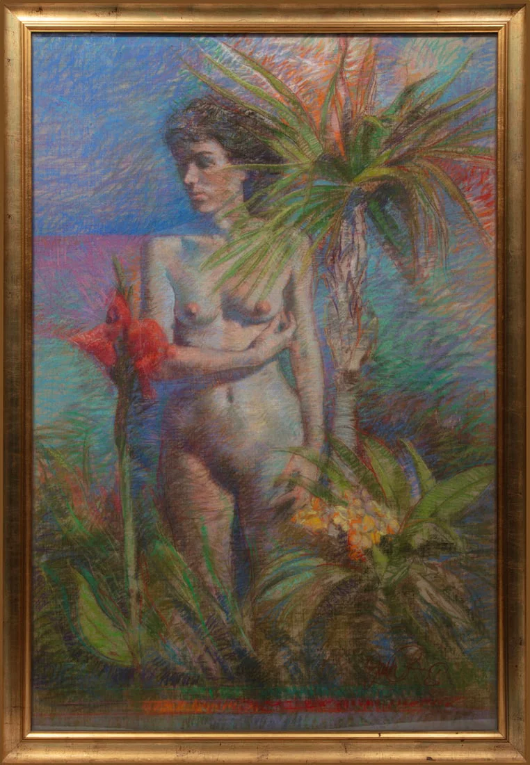 Jack Pardue, American/North Carolina 1943-2023, ?Nude?, pastel on linen laid on foam core