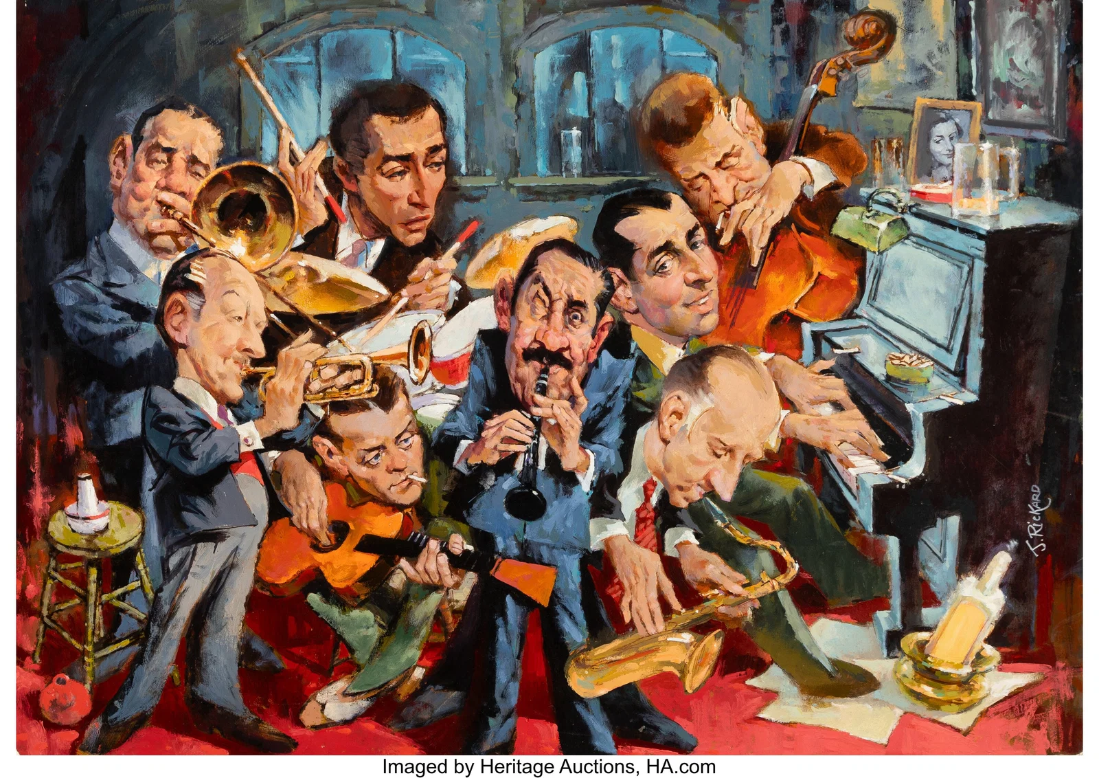 Jack Rickard (American, 1922-1983) Jazz Musician