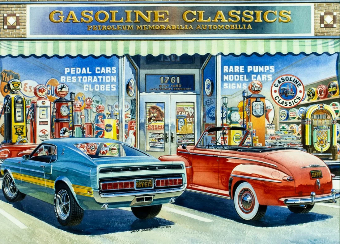 Jack Schmitt (CA,IL,20/21C) watercolor painting