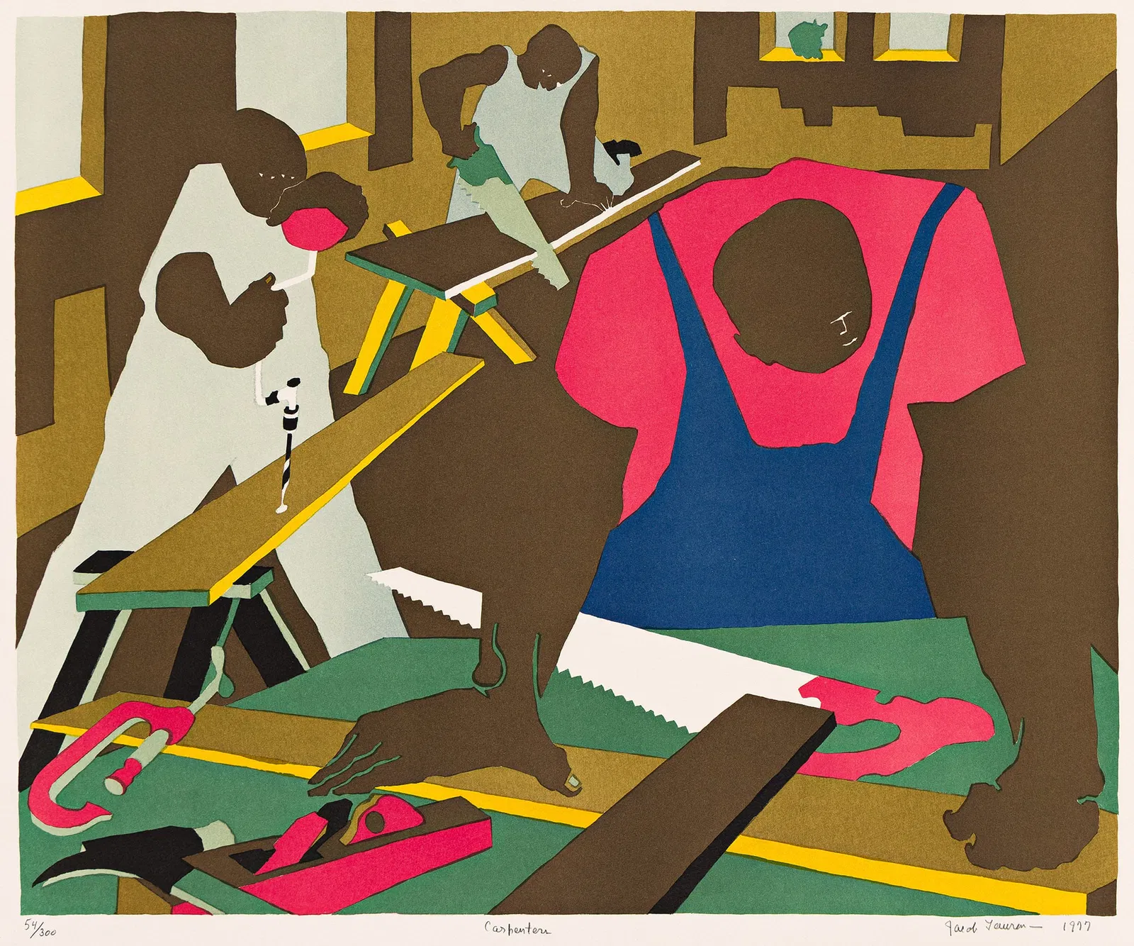 Jacob Lawrence (1917-2000), Carpenters, 1977.