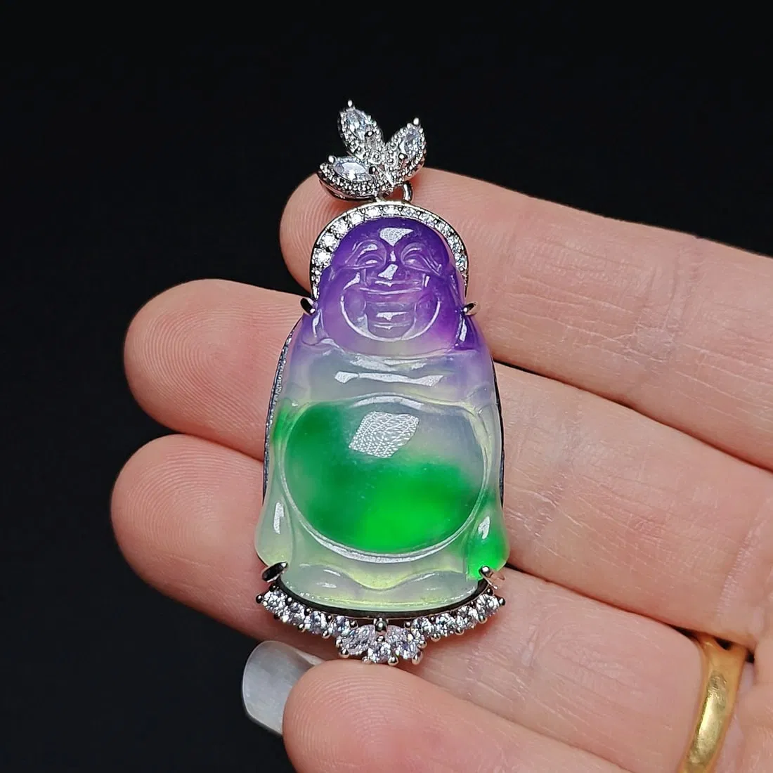 Jade Maitreya Buddha Pendant