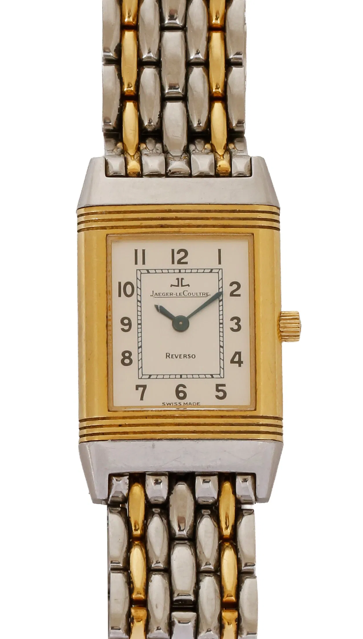 JAEGER-LE COULTRE STAINLESS STEEL AND GOLD WRISTWATCH