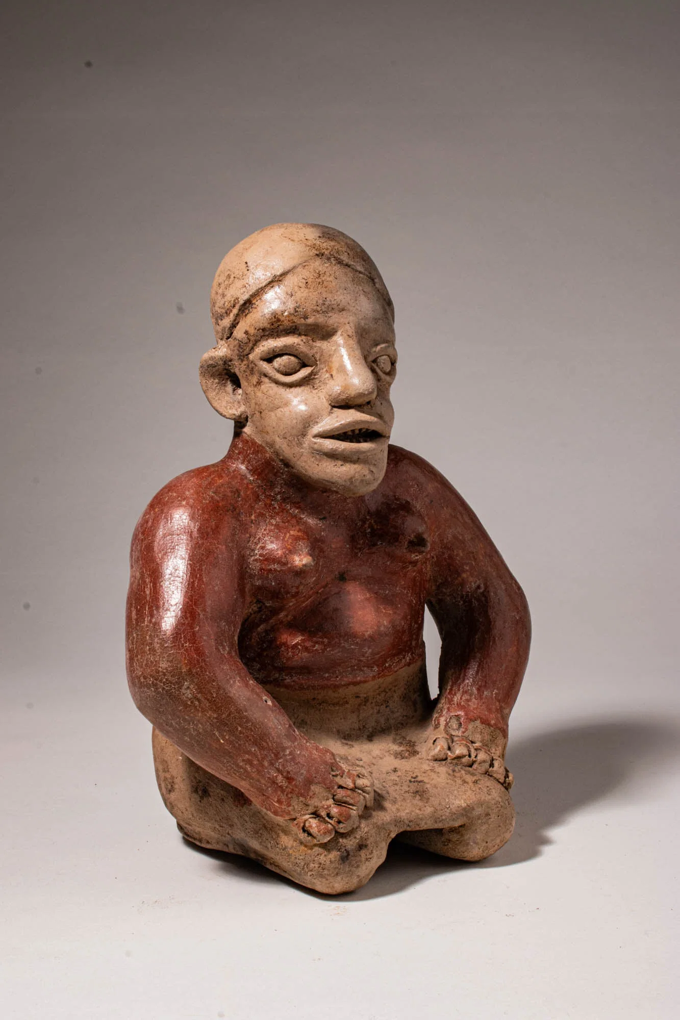 JALISCO AMECA-ETZATLAN POTTERY SEMI-NUDE FEMALE FIGURE