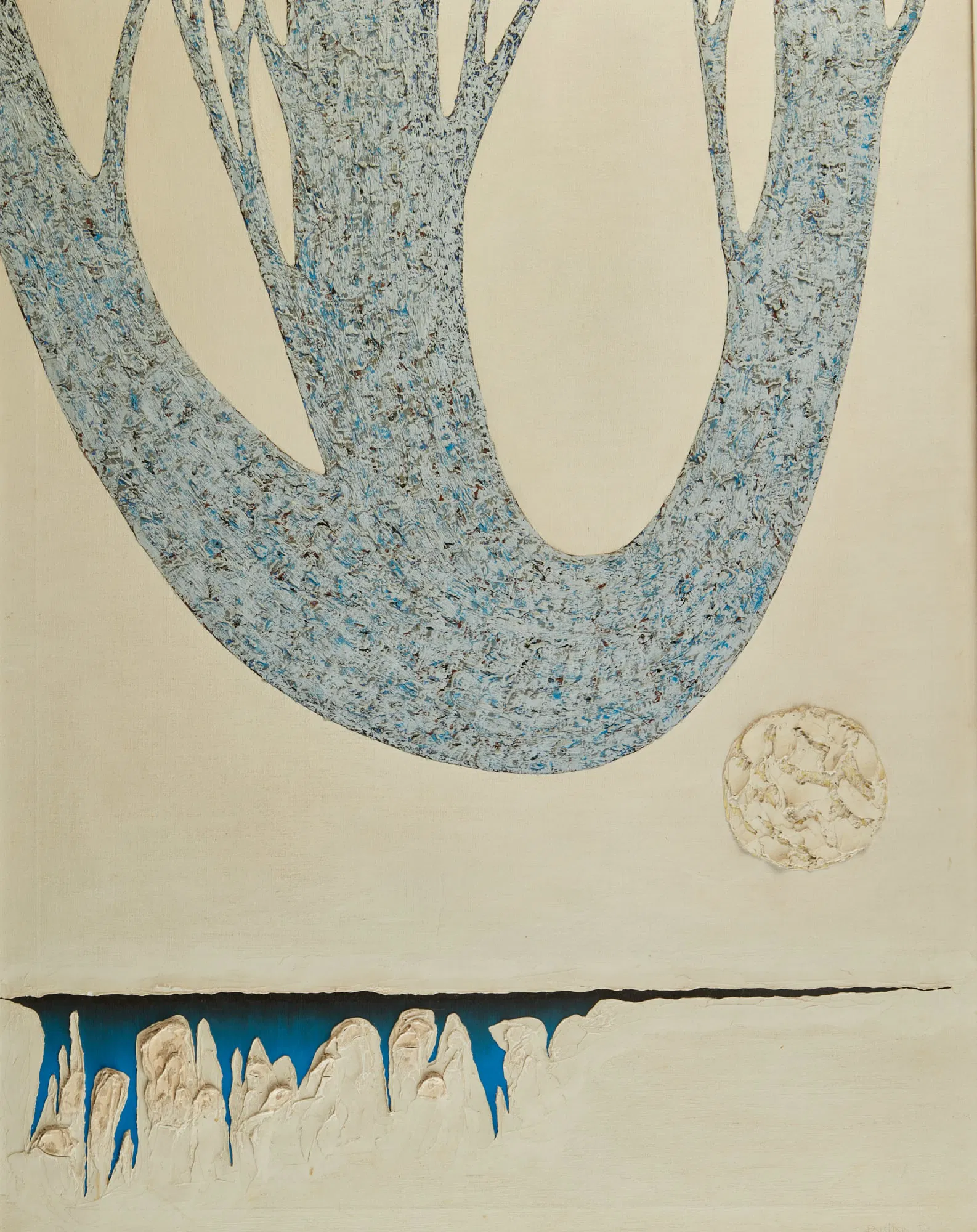 James Bishop (American, 1927-2021), Abstract composition, 1953, oil on canvas