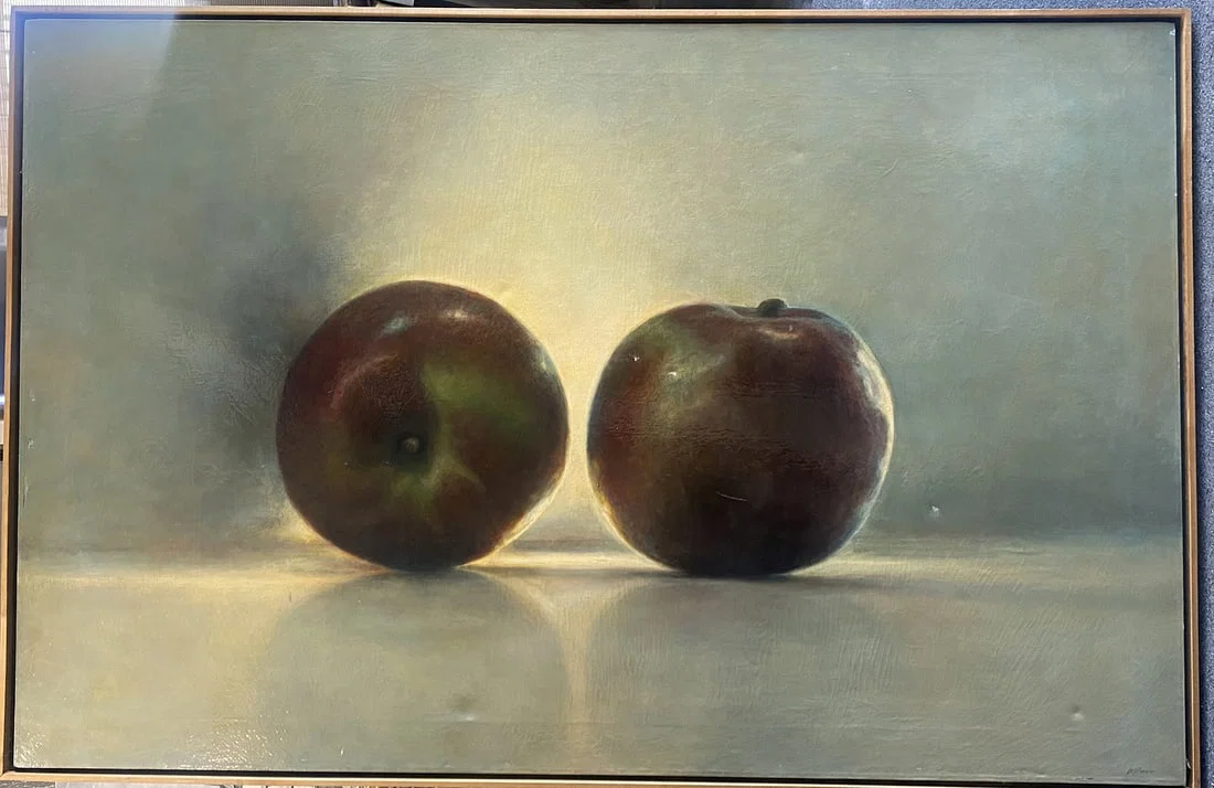 James Del Grosso Apples original oil painting on canvas 46 x 30 inches image size