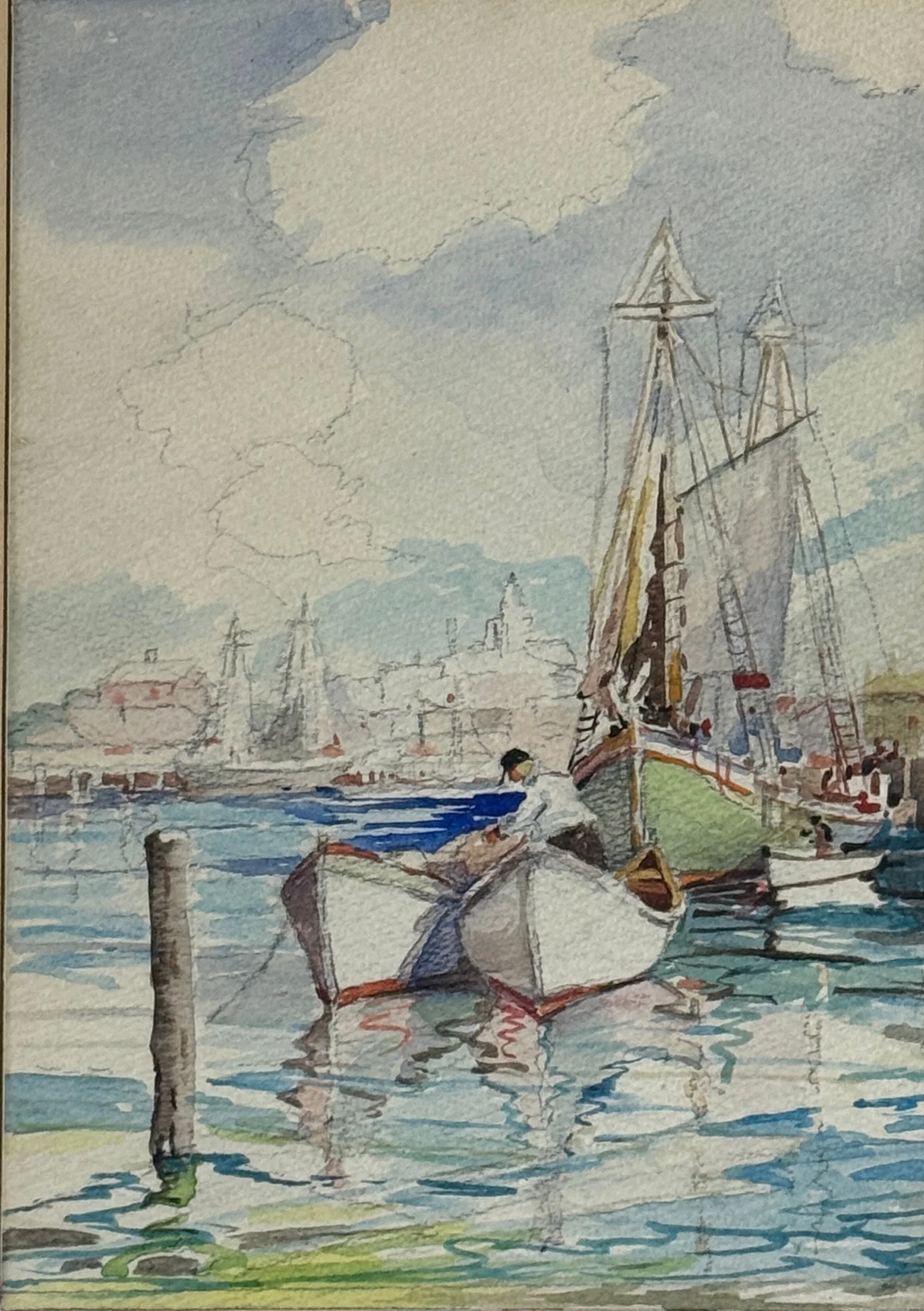 James King Bonnar (1883/85 - 1961) "Gloucester Boats"