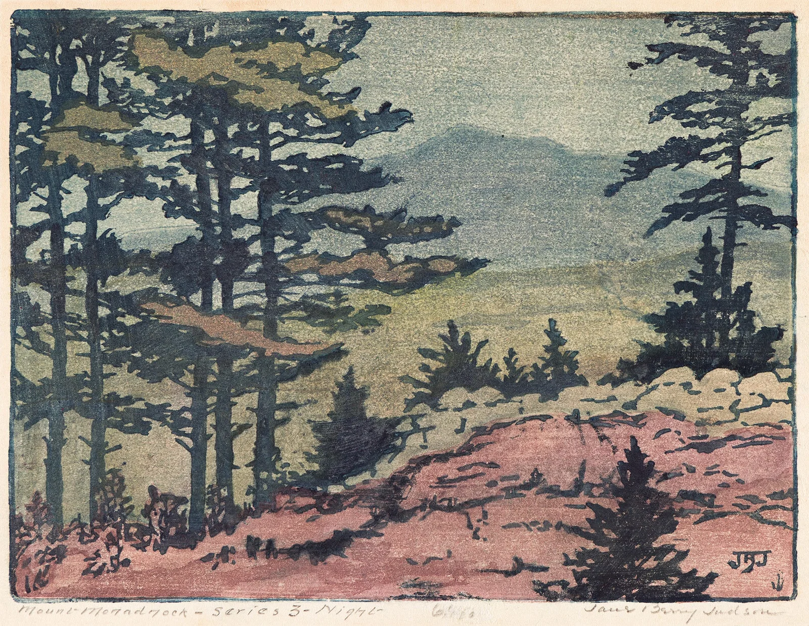 Jane Berry Judson (1865-1935), Mount Monadnock - Series 3 - Night.