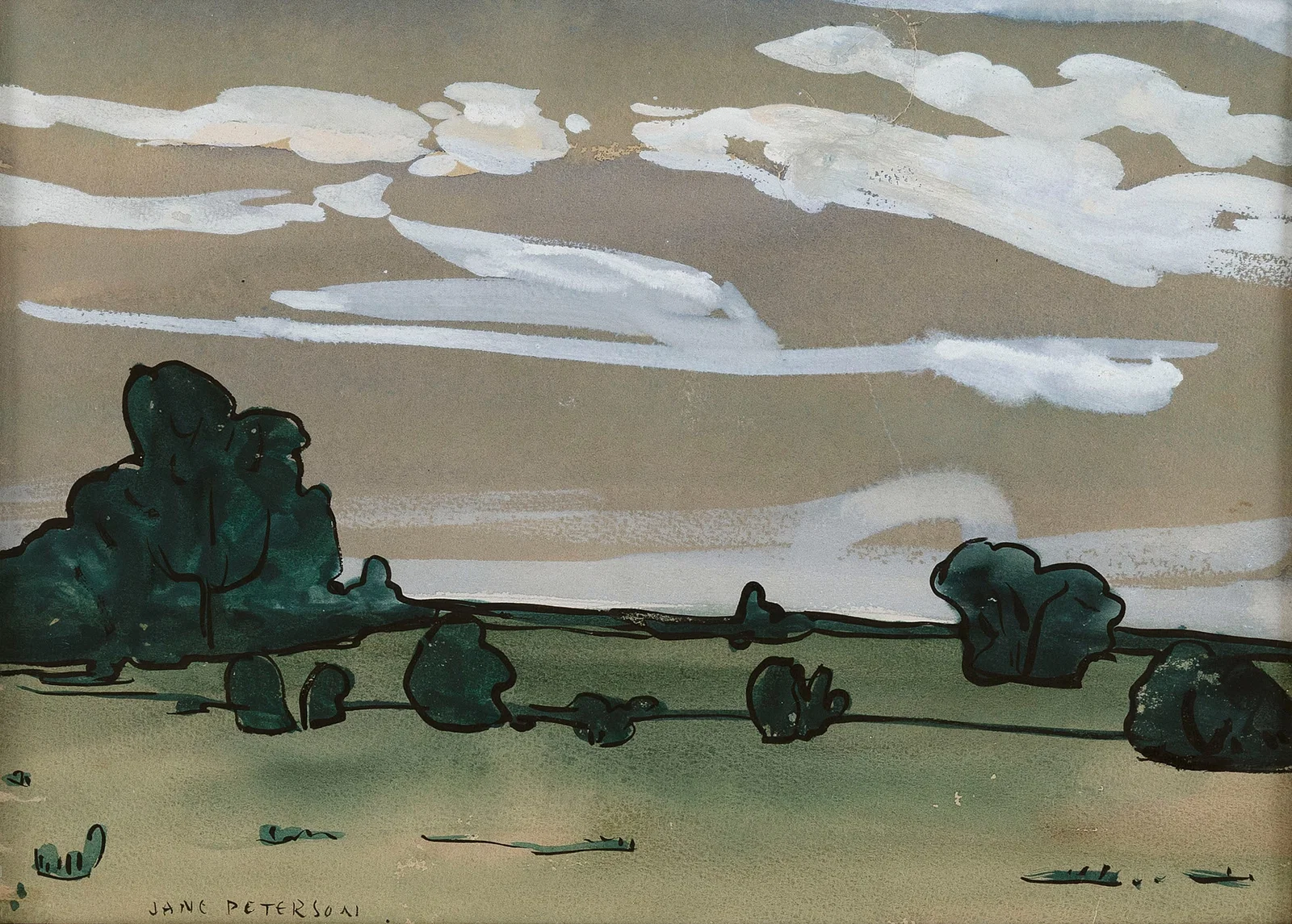 JANE PETERSON (Massachusetts/New York/Kansas/Illinois/France/Italy, 1876-1965), Stand of trees and