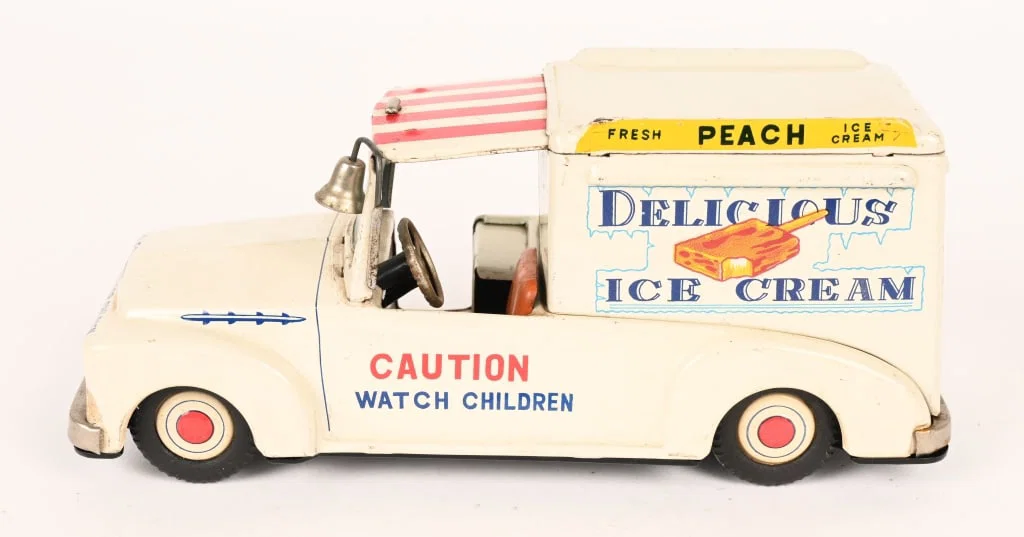 JAPAN TIN FRICTION DELICIOUS ICE CREAM TRUCK
