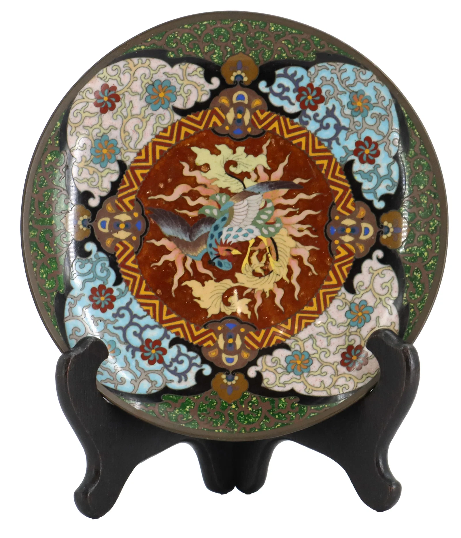 Japanese Cloisonne Enameled Decorative Plate