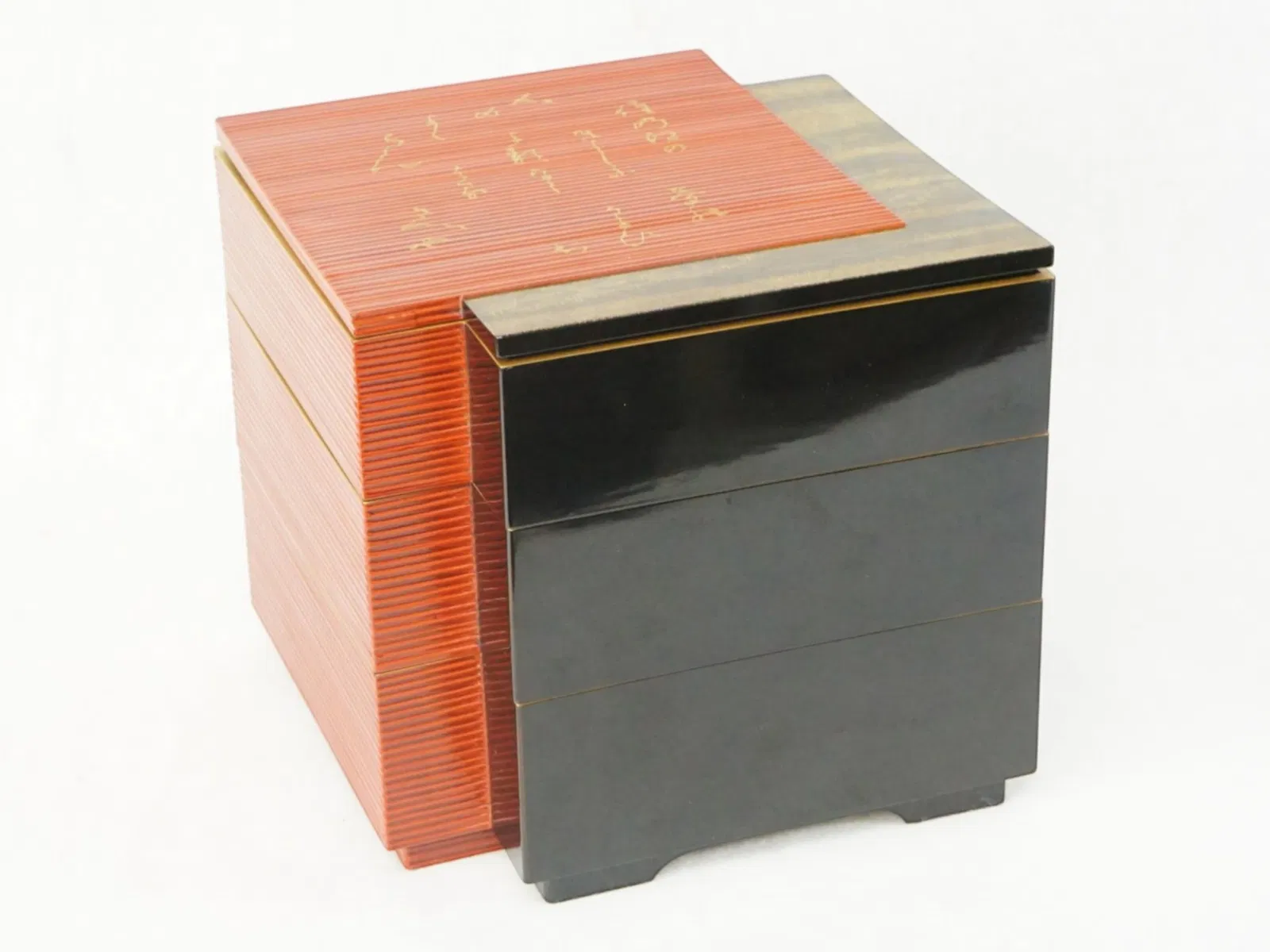Japanese Lacquer Box with Inscriptions