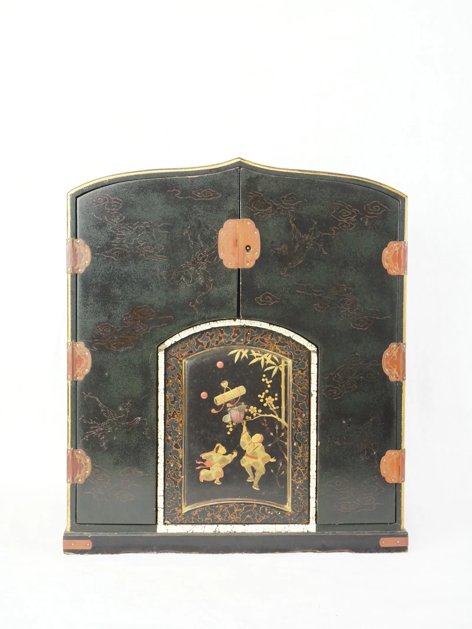 Japanese Lacquer Curio Cabinet,Meiji Period