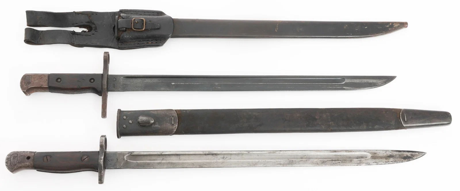 JAPANESE LATE WAR TYPE 30 & UK P1907 BAYONETS