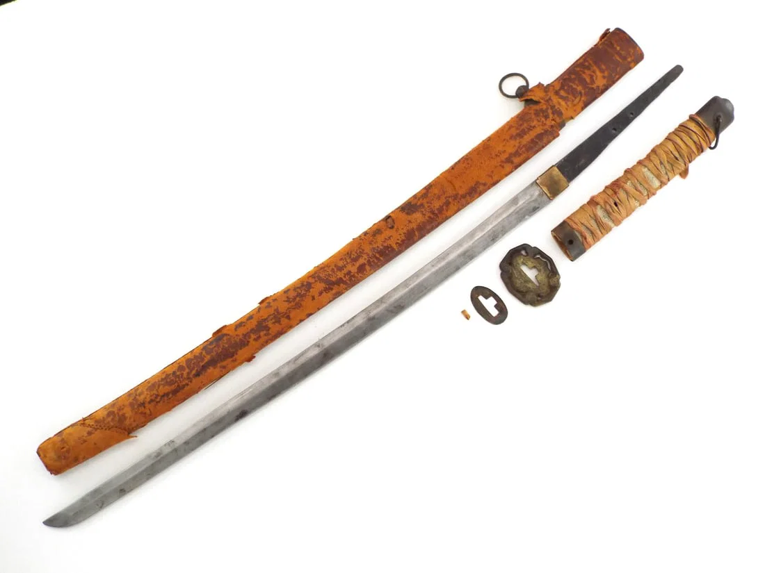 Japanese Wwii Era Last Ditch Sword Katana with Old Blade