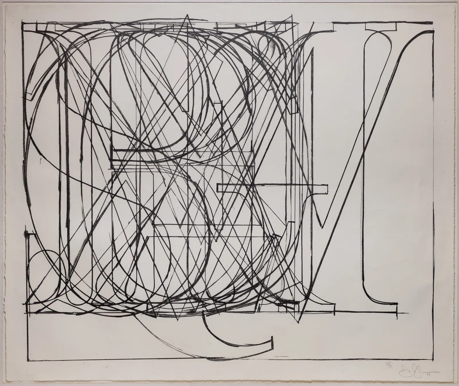 Jasper Johns (American, b.1930) 'Alphabet (1969)' Lithograph