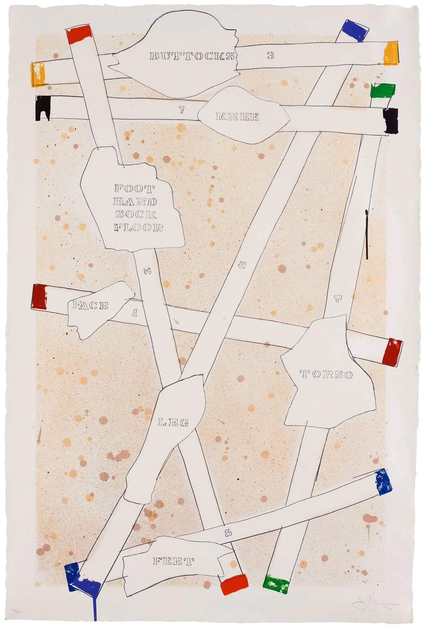 Jasper Johns, signed lithograph, 1974, one of 50 copies
