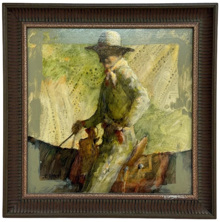 JE Knauf - "Guillermo" Cowboy Oil Painting
