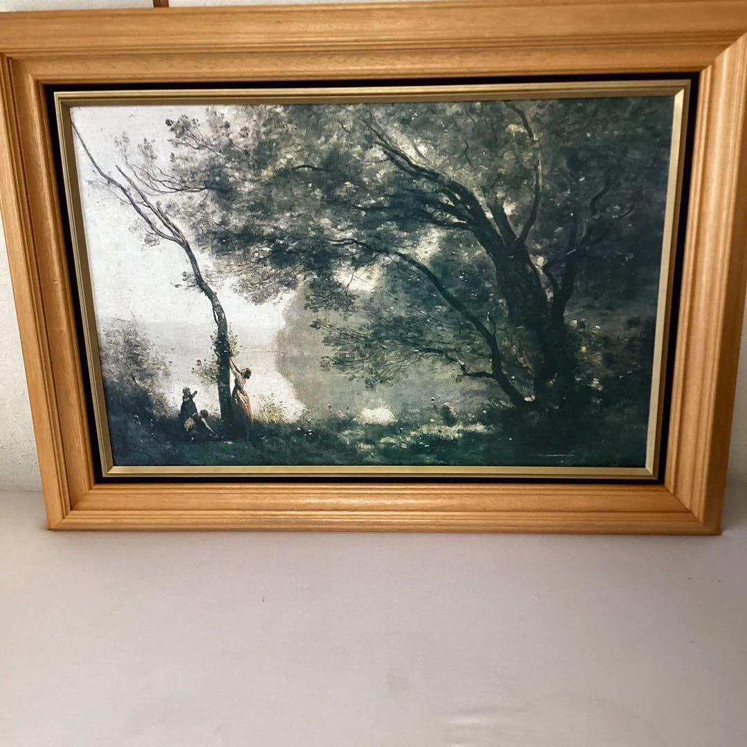Jean-Baptiste-Camille Corot, "Souvenir de Mortefontaine" reproduction painting.