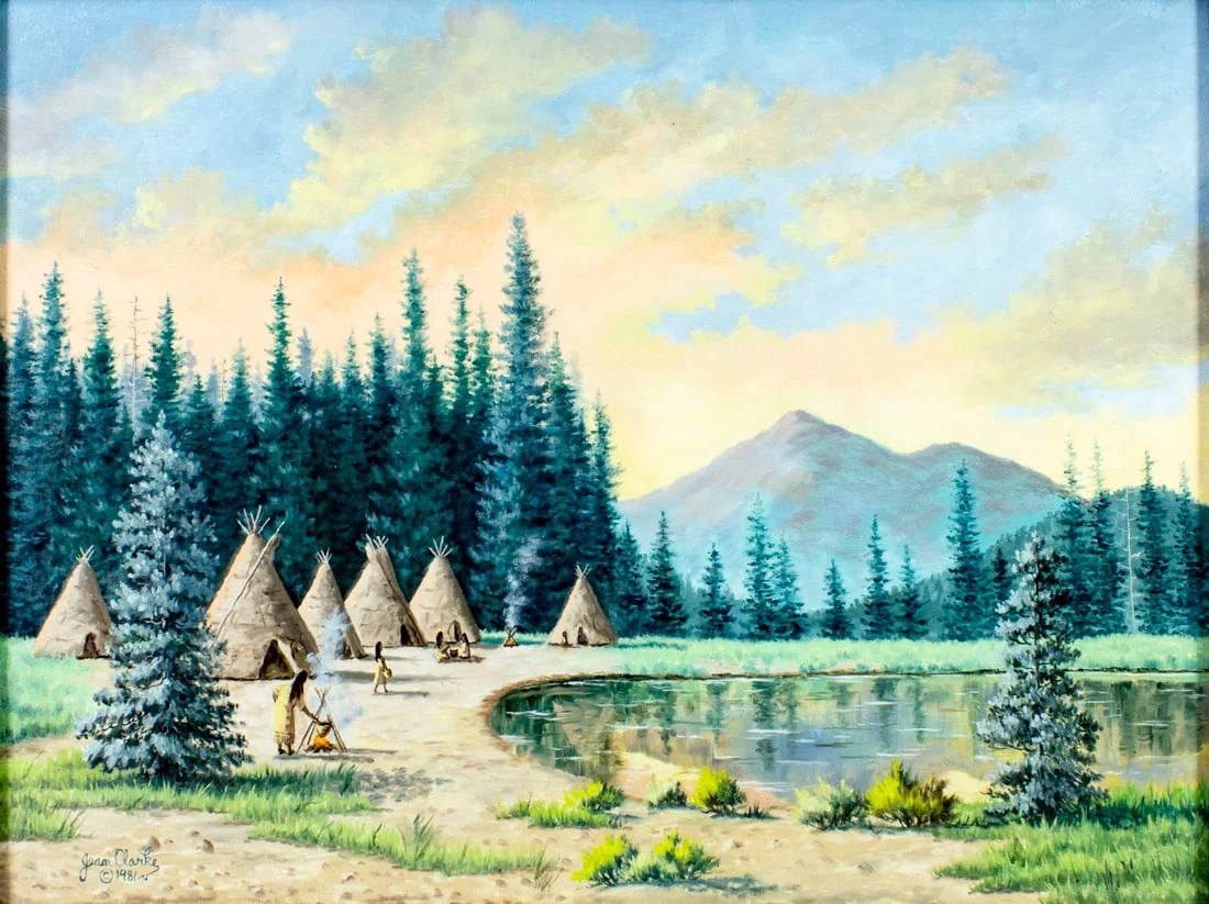 Jean Clarke (US,20C) oil painting