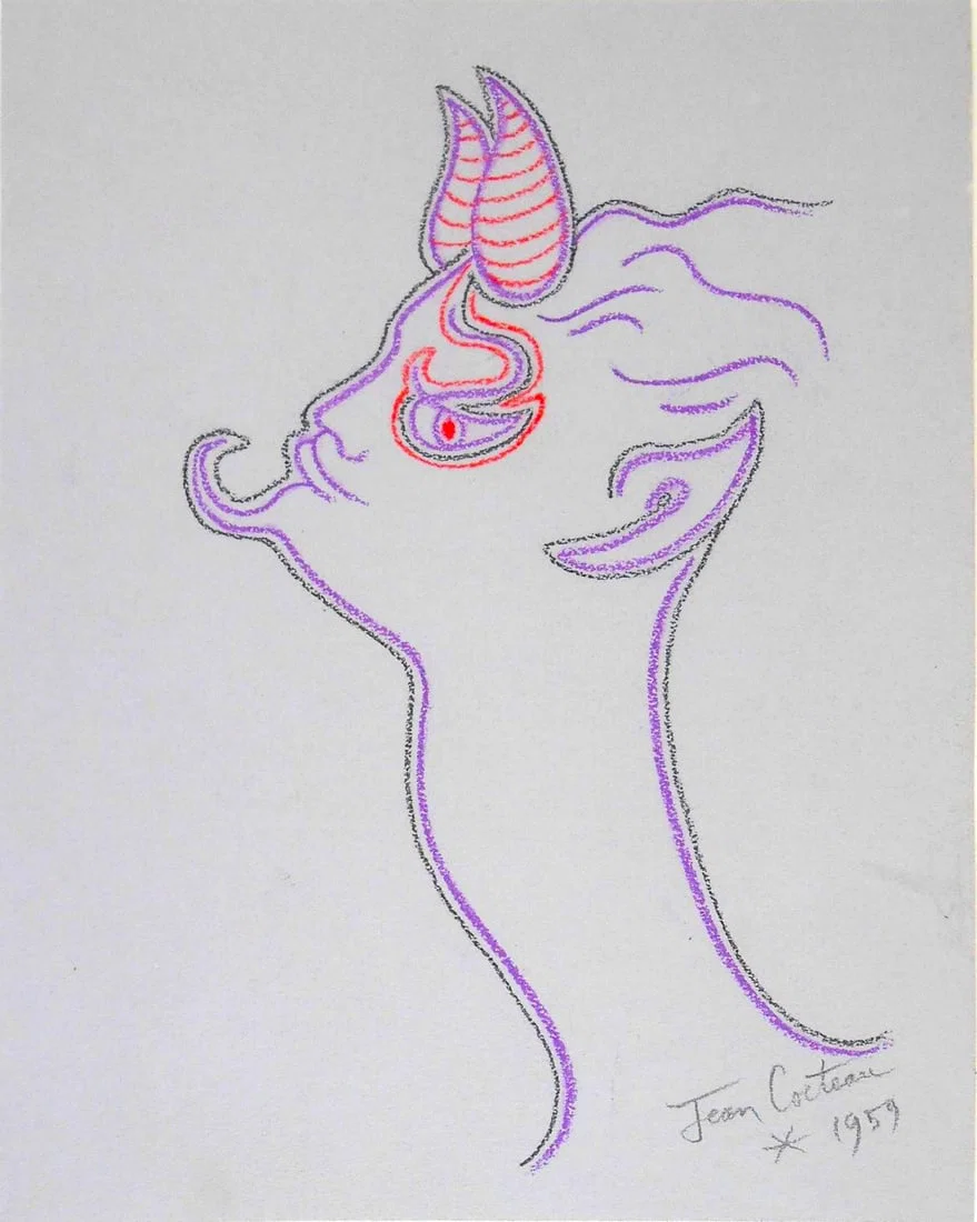 Jean Cocteau* (1889-1963) Pastel (See Guarantee & Disclaimer)