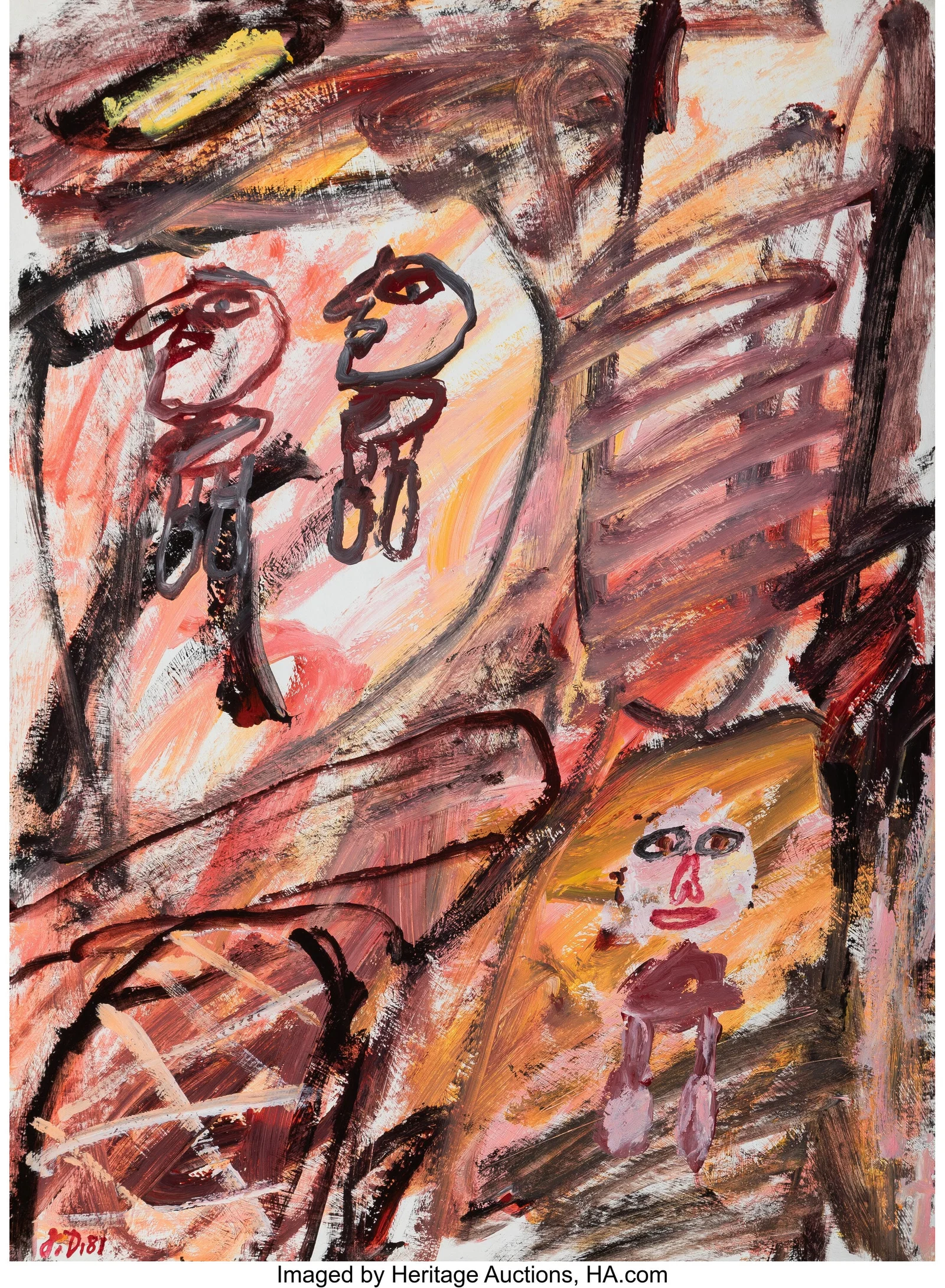 Jean Dubuffet (1901-1985) Site avec trois Person