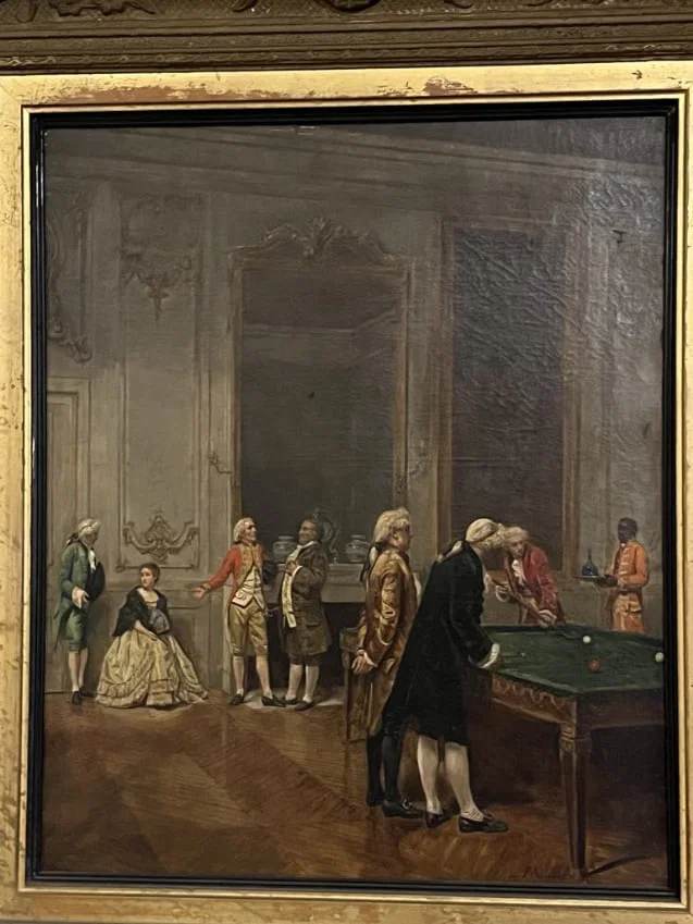 Jean Louis Ernest Meissonier (1815-1891) oil painting on canvas Gentlemen playing Billiards