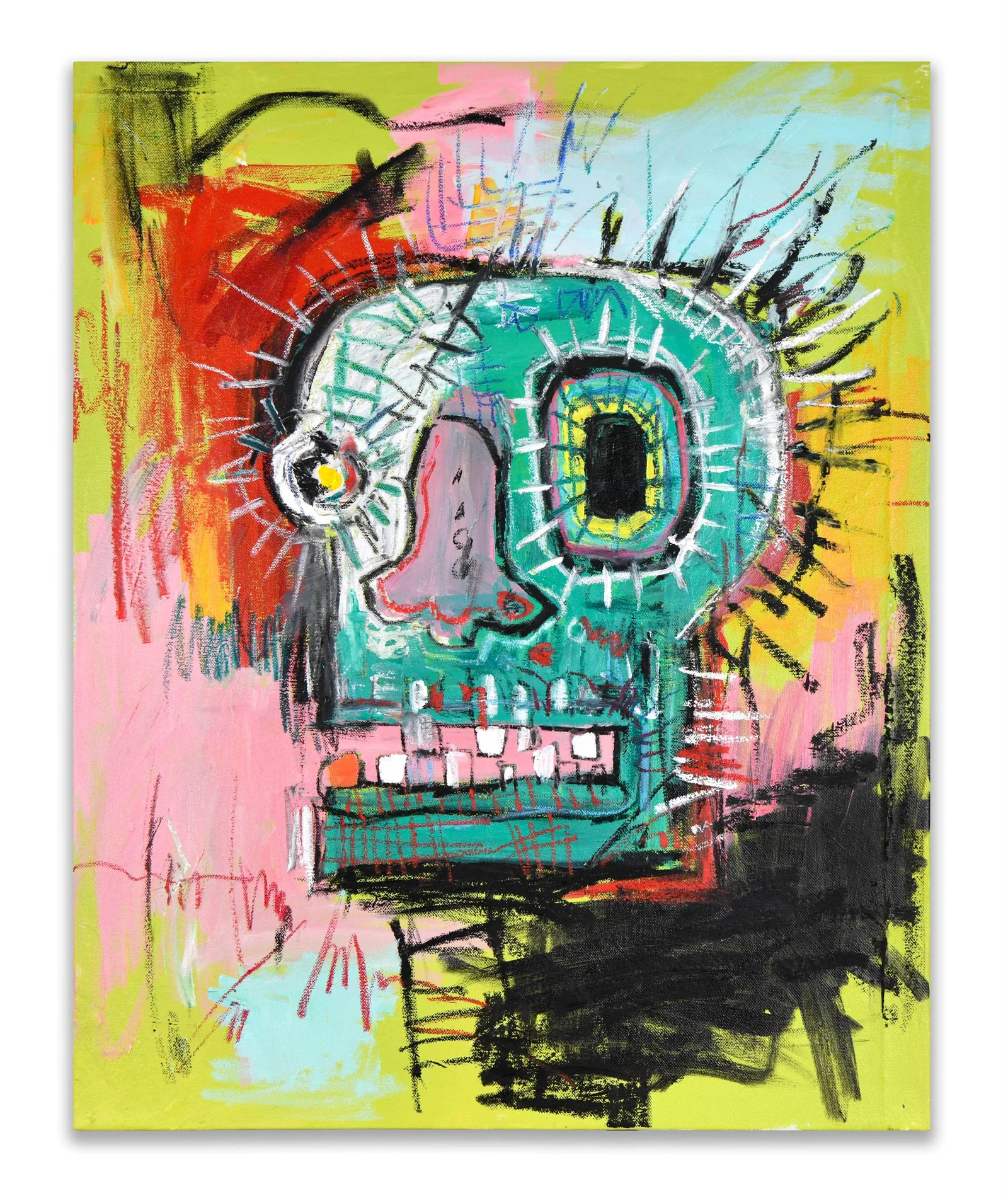 JEAN-MICHEL BASQUIAT (1960-1988), ATTRIBUTED TO, ACRYLIC ON CANVAS