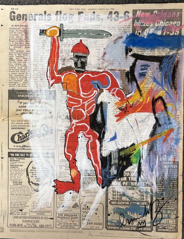 Jean-Michel Basquiat (American 1960-1988) Original in the manner of Jean-Michel Basquiat