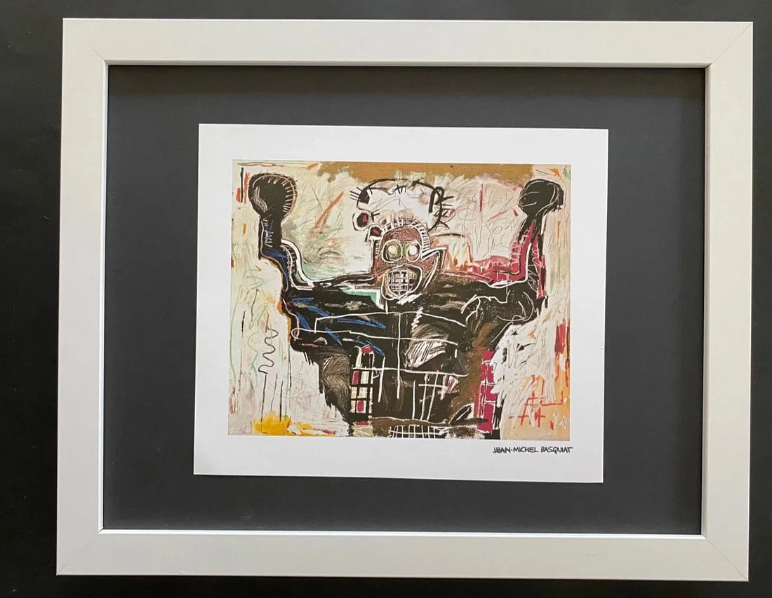 JEAN MICHEL BASQUIAT | SIGNED PRINT | MOUNTED IN NEW FRAME