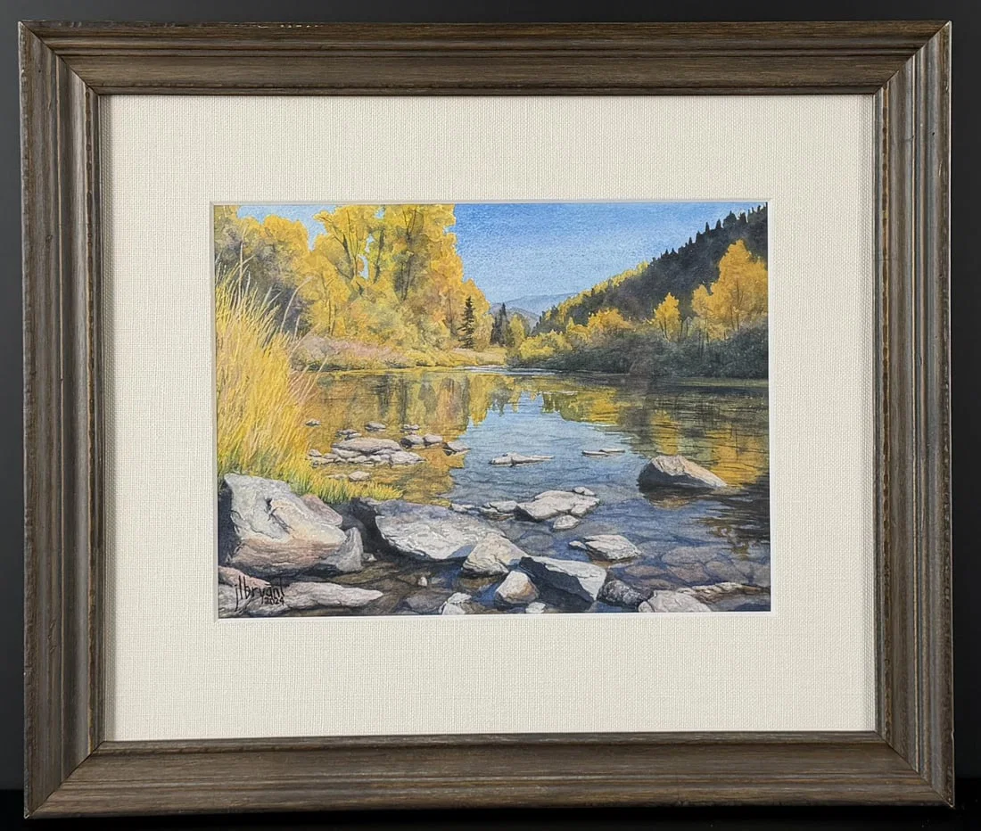 Jessica Bryant Idaho River Watercolor Painting