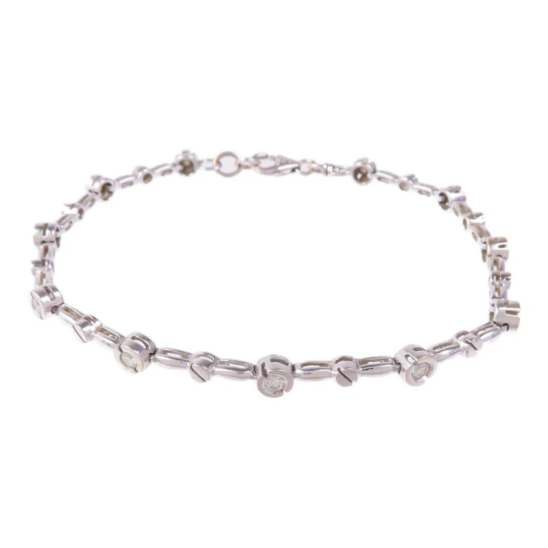 JEWELRY Diamond Bangle 18K White Gold Bracelet Elegant Accessory