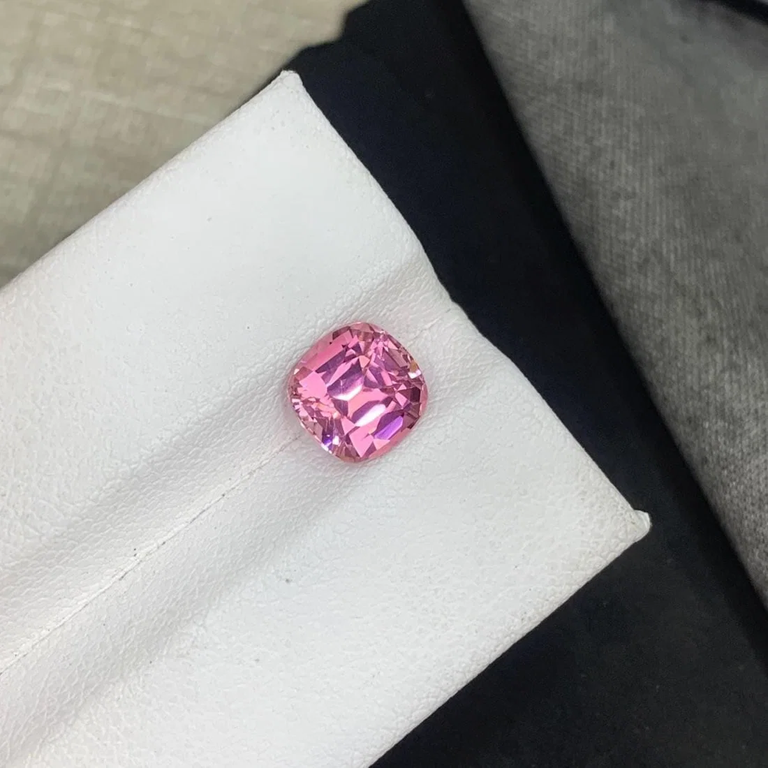 Jewelry Size Soft Pink Tourmaline Loose Gemstone Cushion Cut From Afghanistan - 2 Carat