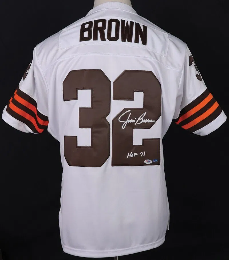 Jim Brown Signed Cleveland Browns Jersey Hall of Fame 1971 PSA Authentic
