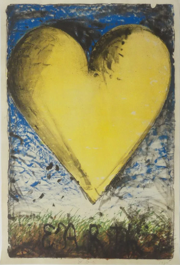 JIM DINE 'THE EARTH (THE YELLOW HEART)'