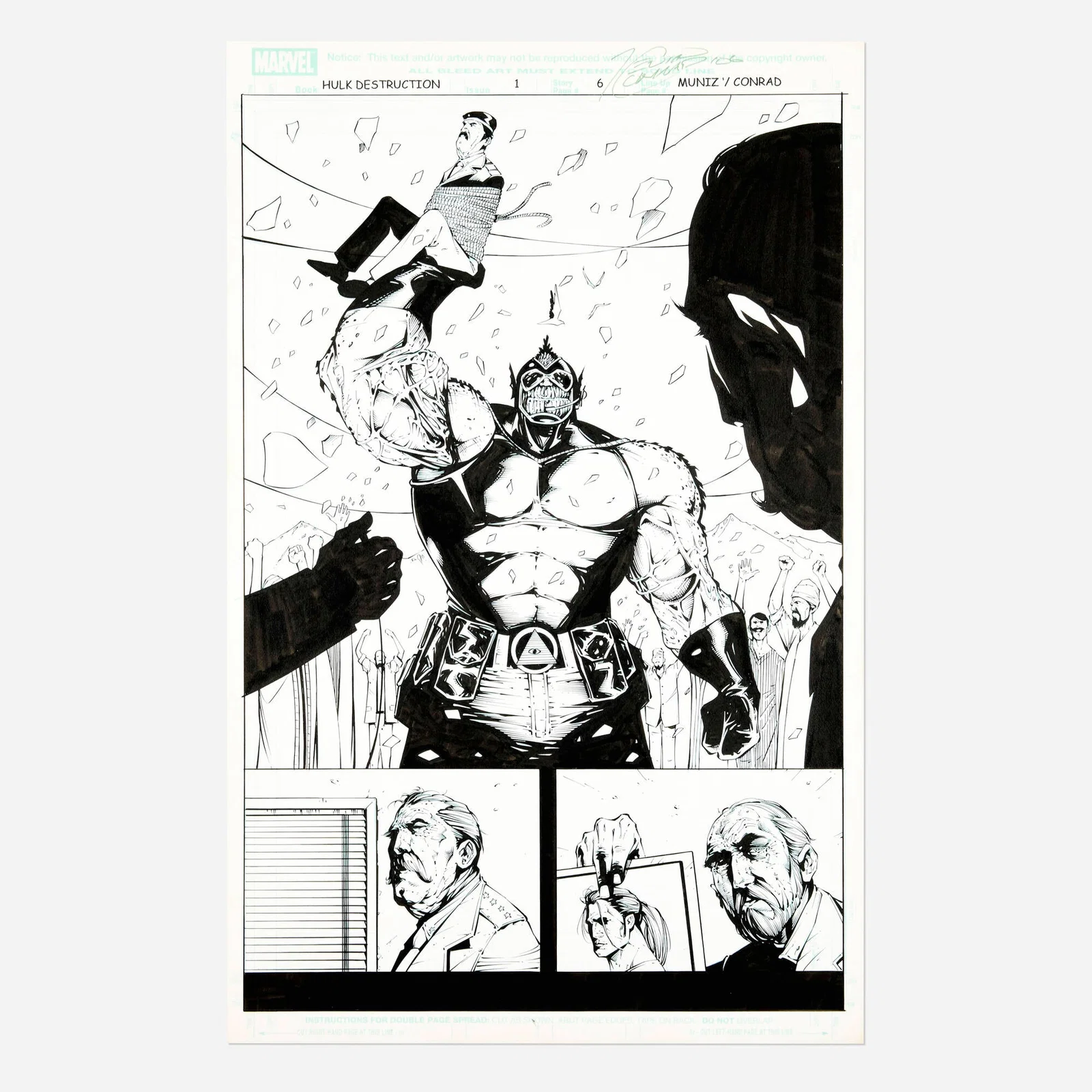 Jim Muniz and Kevin Conrad, Hulk: Destruction #1 Story Page 6 Original Art (Marvel Comics, 2005)