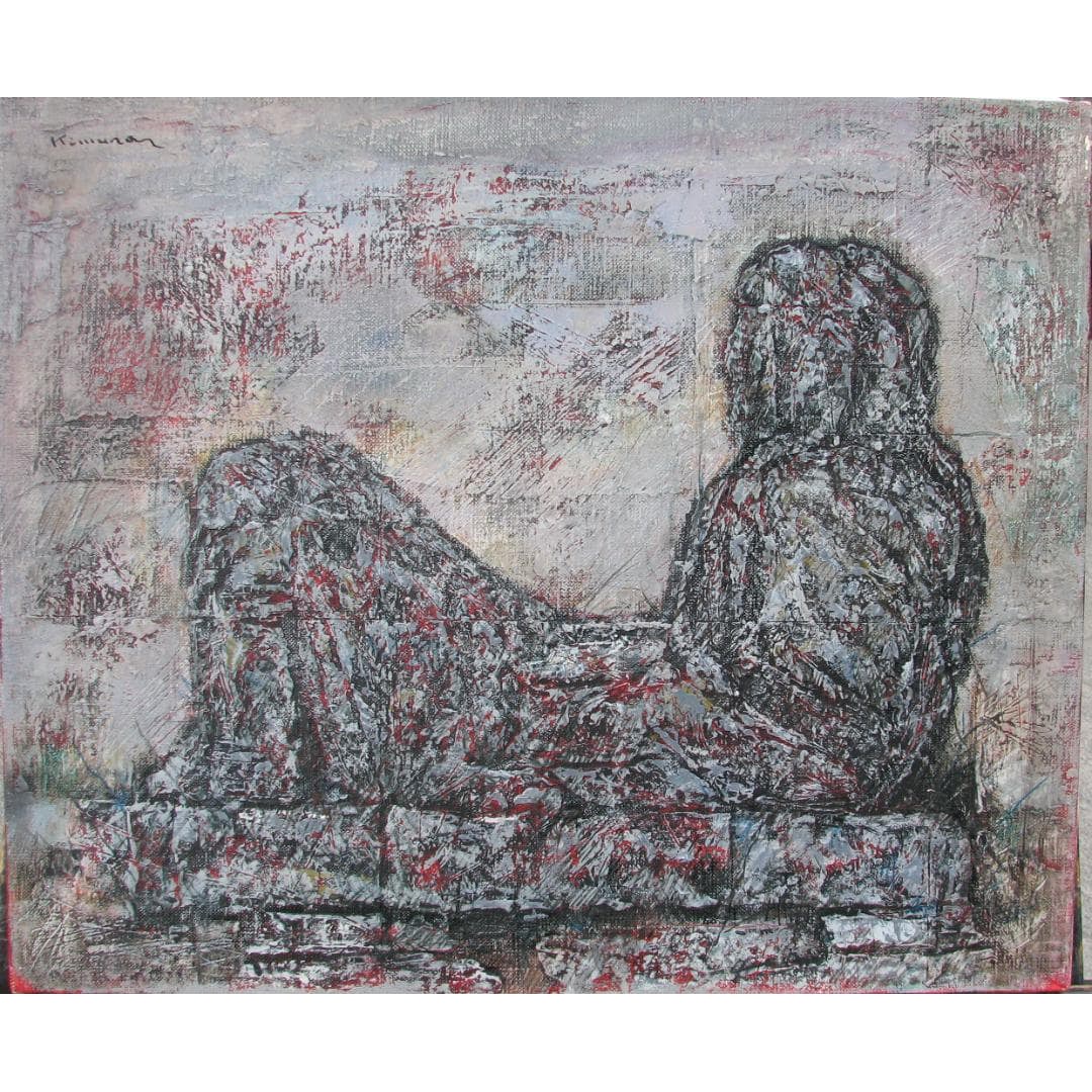 Jiro Kimura - Mexico Chac Mool, oil painting
