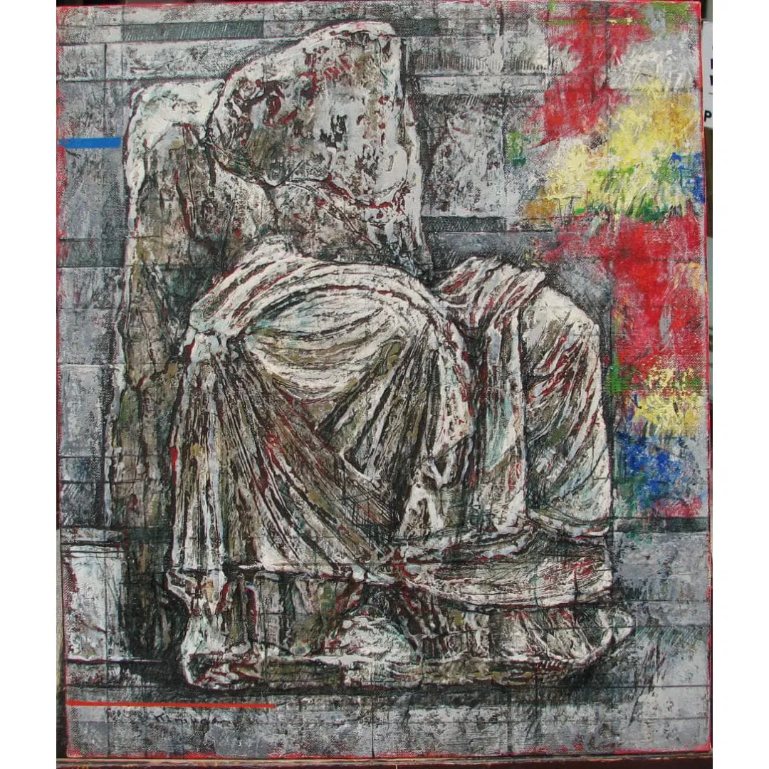 Jiro Kimura Ruins of Dougga (Tunisia) (2011) F10 Oil on Canvas – Fusion of Ancient Site and