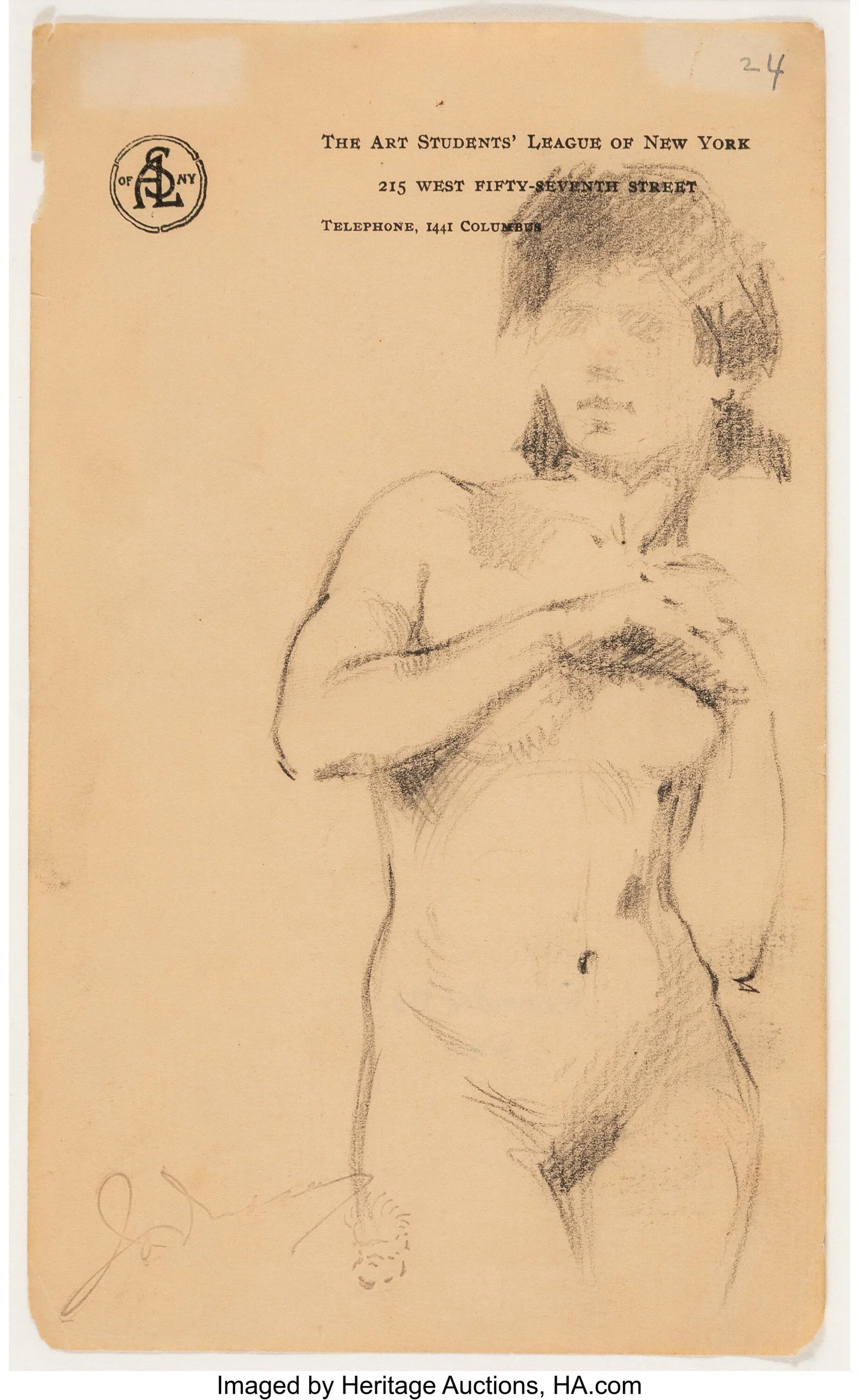 Jo Davidson (American, 1883-1952) Nude, circa 19