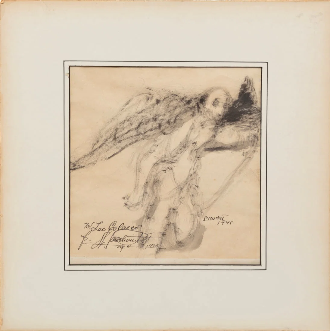Joachim Probst, American/New York 1913-1980, "Untitled", ink wash and pen on paper