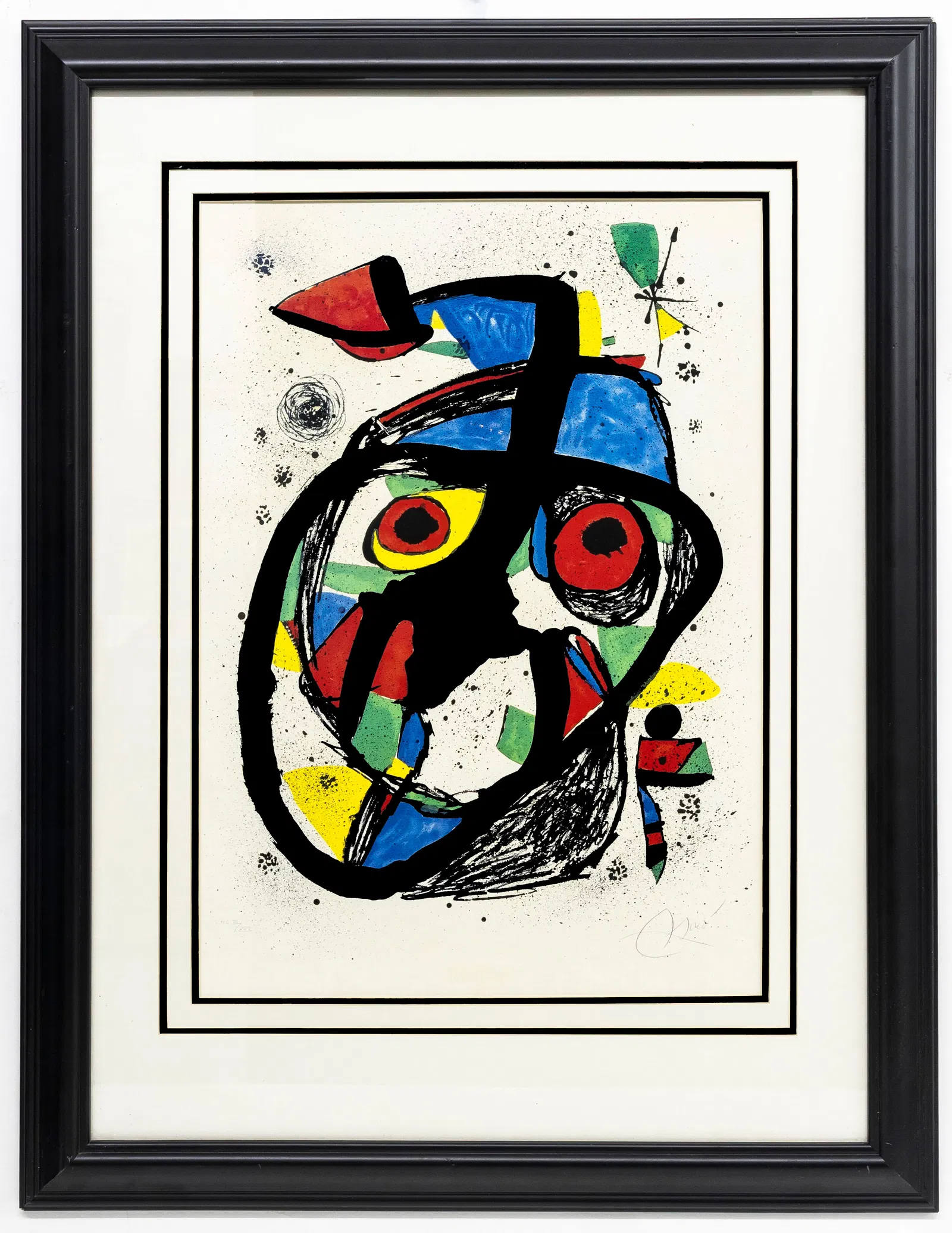 Joan Miro (Spanish), Abstract Geometric Composition, Serighraph