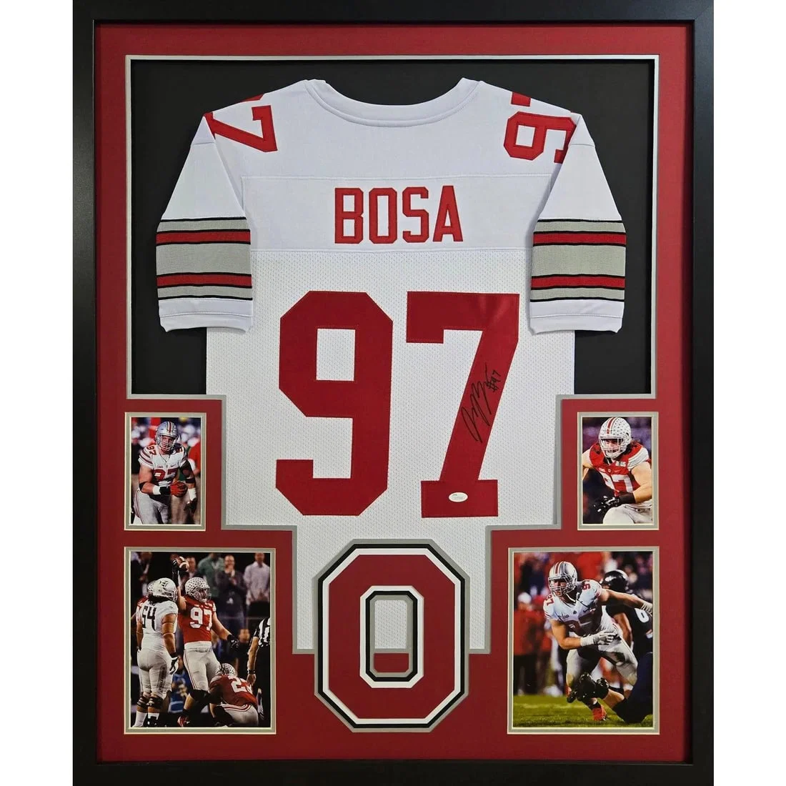 Joey Bosa Autographed Framed Jersey Ohio State Beckett Certified