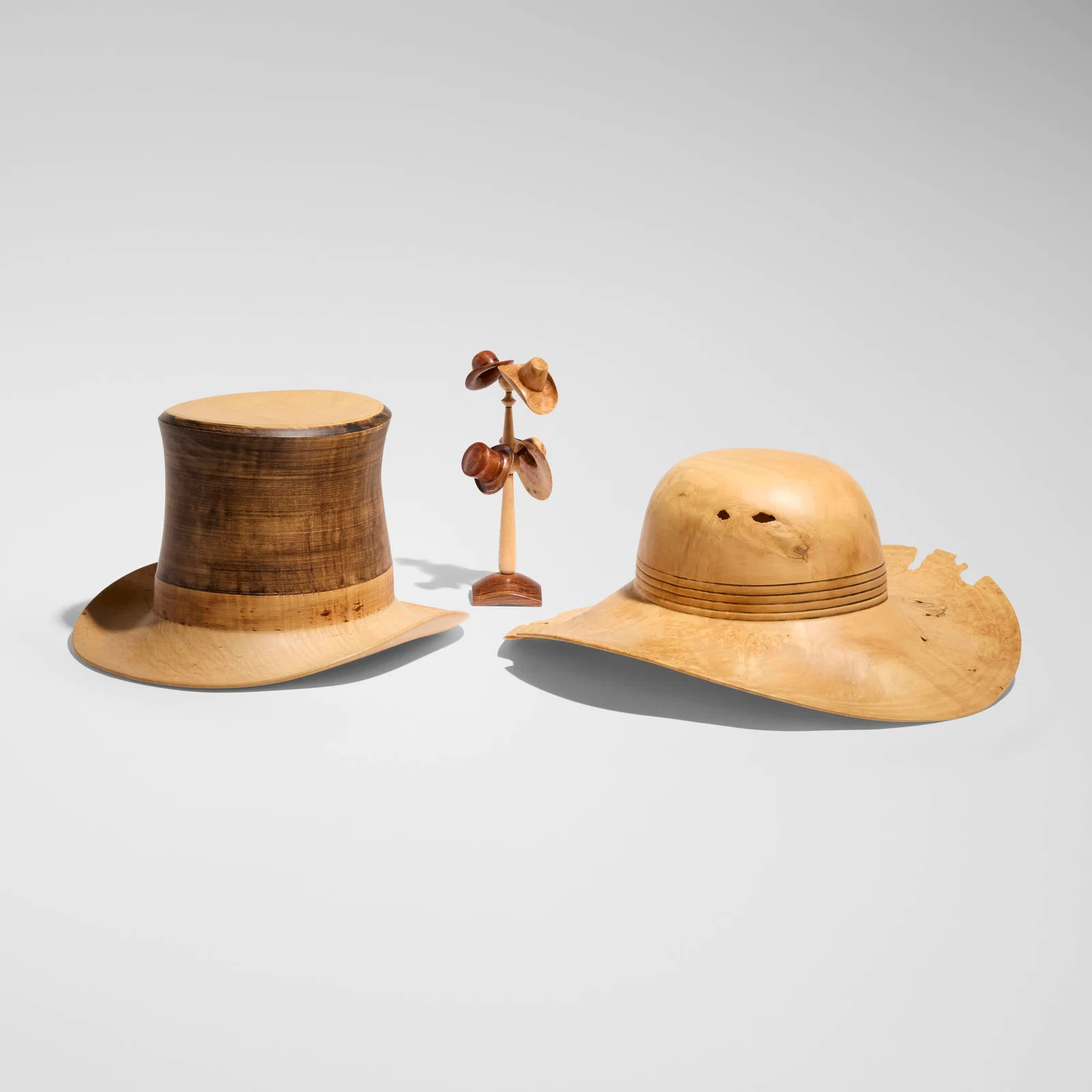 JoHannes Michelsen, Top Hat; Ladie's Sun Hat; Micro Hats with Stand (three works)