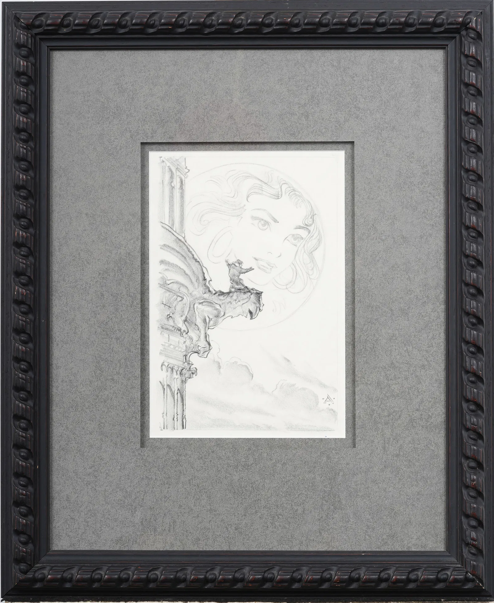 John Alvin (1948-2008) Important Framed Disney Illustration Authentic Original Drawing
