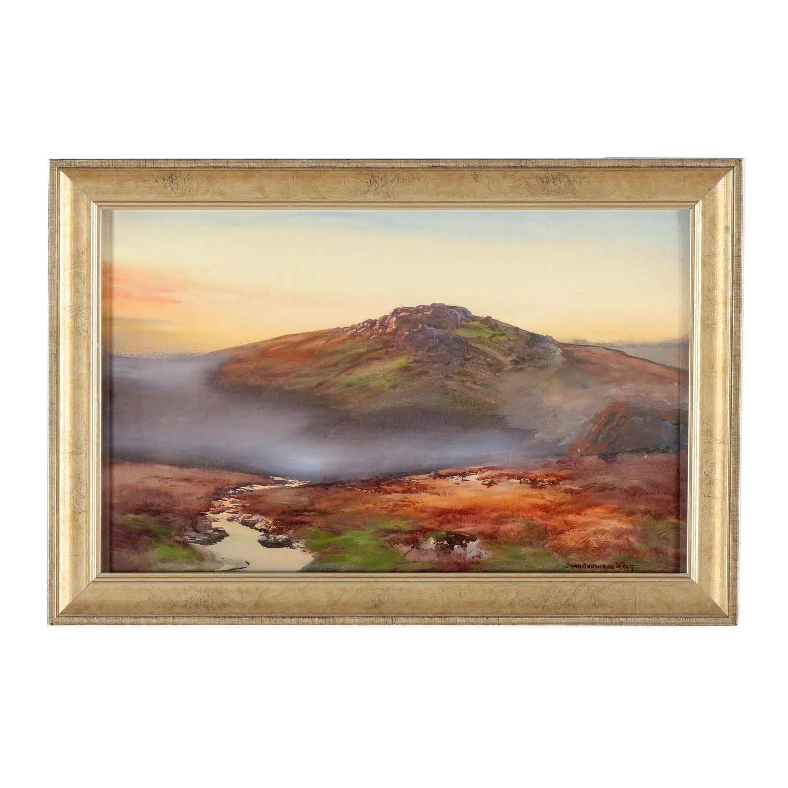 John Baragwanath King (United Kingdom, 1864-1939), Highland Landscape with Fog