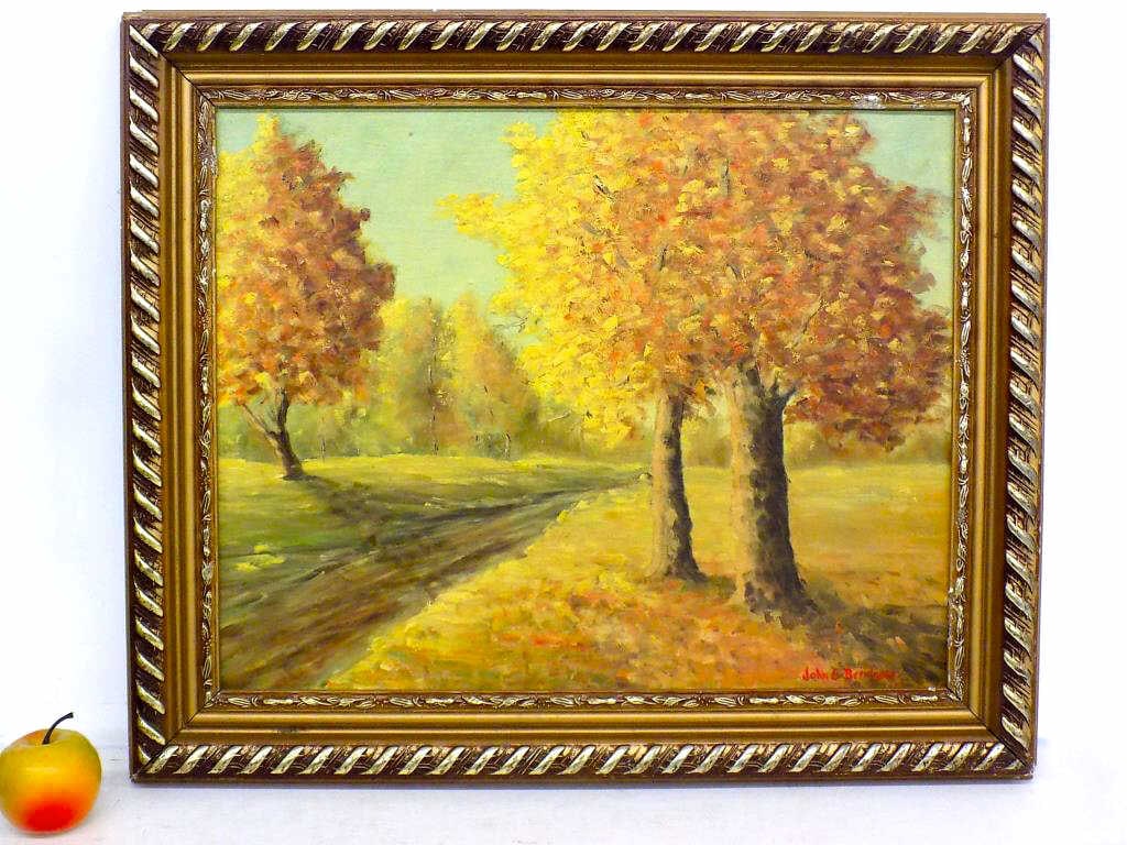 JOHN BERNINGER - AUTUMN COUNTRY LANDSCAPE PAINTING
