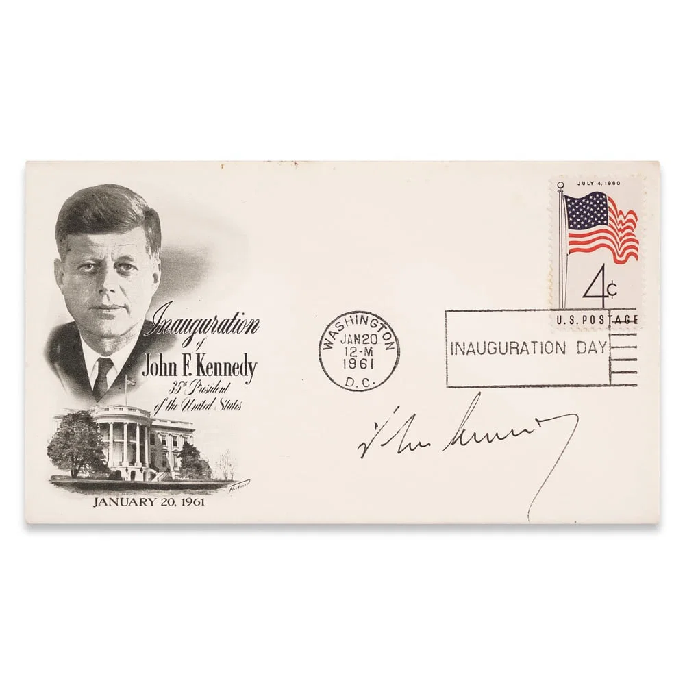 JOHN F. KENNEDY SIGNED 1961 INAUGURATION COVER