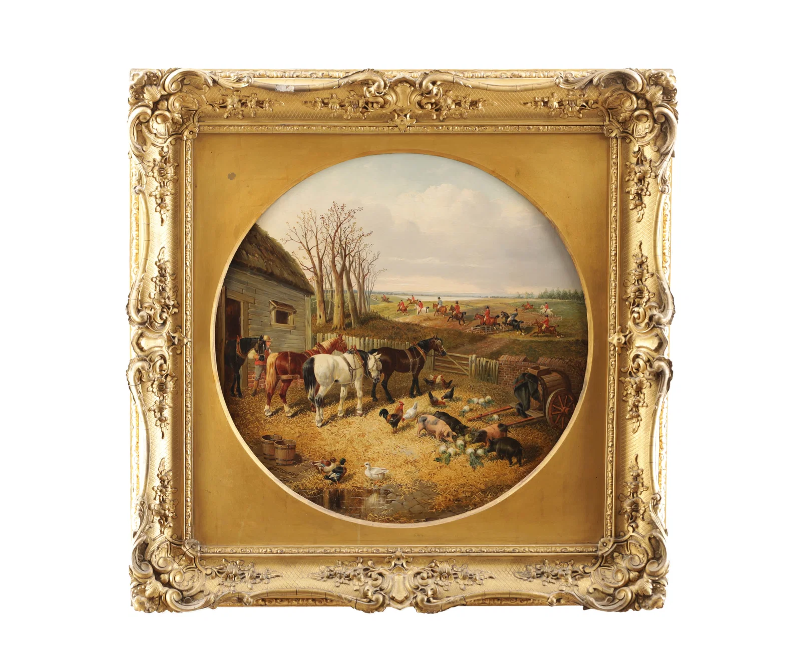 JOHN FREDERICK HERRING SR (ENGLISH, 1795-1865) AN OIL ON CANVAS