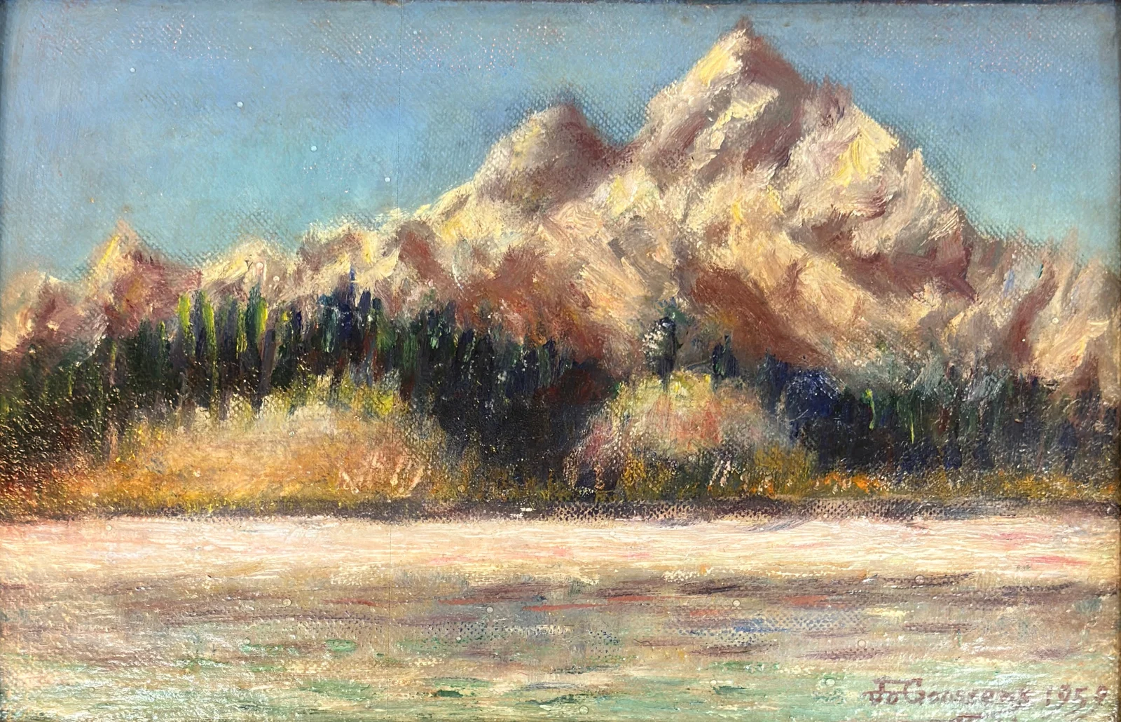 John Goossens (1889-1968) "Mount Moran, Wyoming"